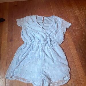 Light Blue Floral Romper